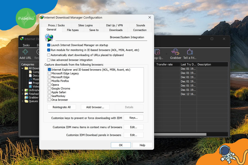 IDM Integration Module của Internet Download Manager