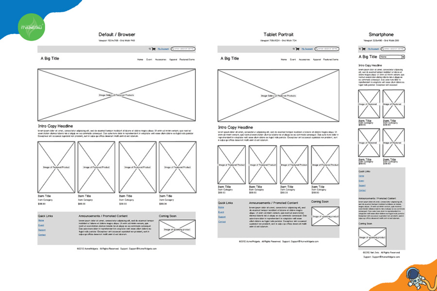 Giao diện của Wireframe